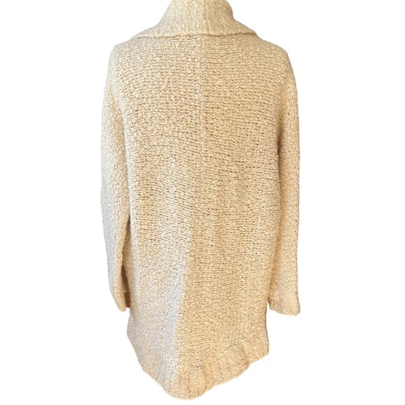 Guess Wool Chunky Cardigan Sz M Capsule Fisherman Coastal Boho Y2K Cottage Cozy - Picture 10 of 15